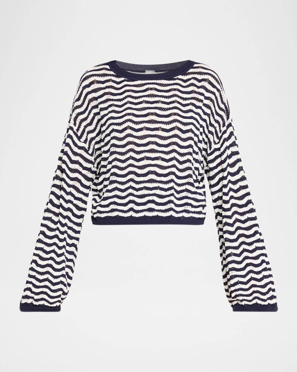 Palmer Striped Crochet Top